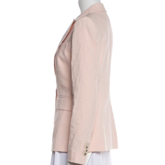 Veronica Beard Pink Linen Cutaway Dickey Jacket NWOT - Picture 8 of 10